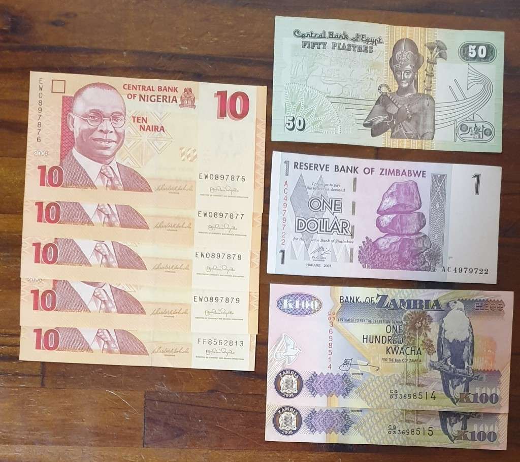 LOT OF UNC AFRICA BANK NOTES (TOTAL OF 12)