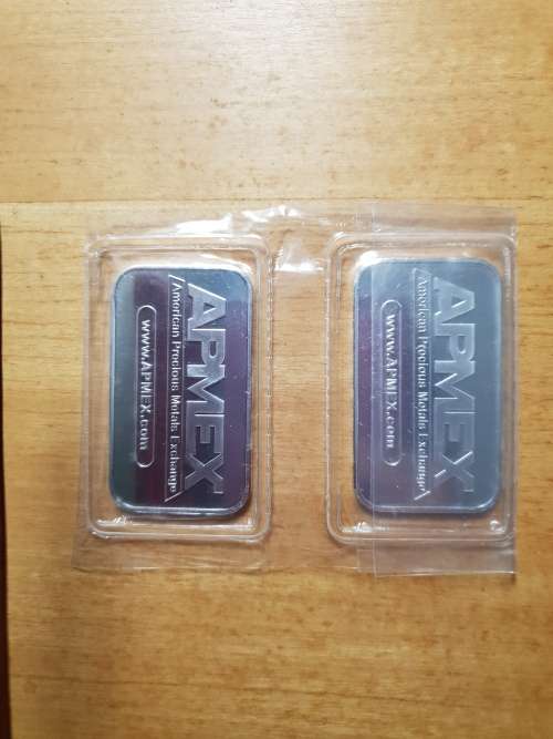 2 x Apmex 1 Oz 999 sealed Silver Bars! 1 bid takes both!