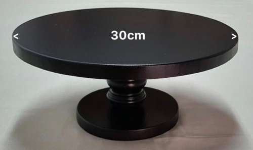 30cm Wooden Cake Stand (Black)