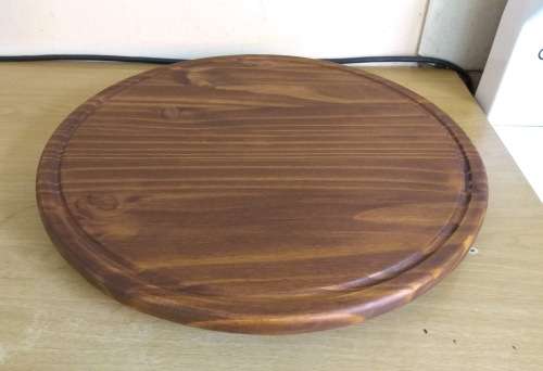 45cm Imbuia Finish Pine Lazy Susan Turntable