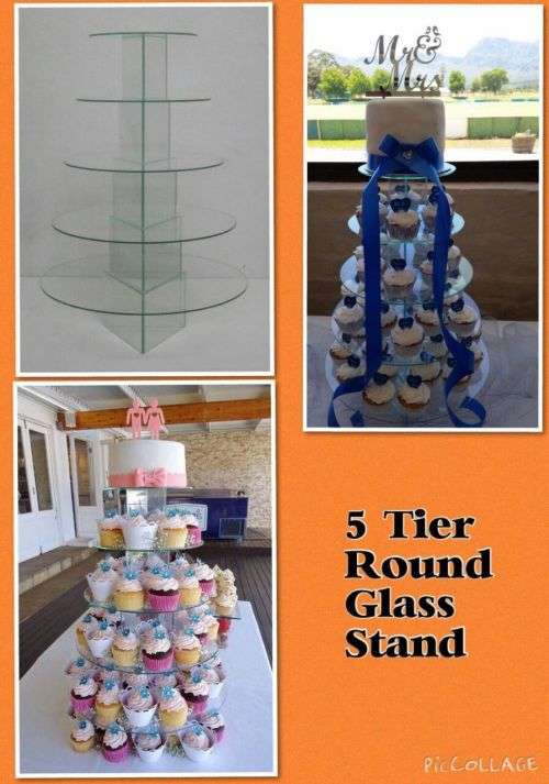 5 Tier Glass Cupcake Stand (PLEASE READ BELOW BEFORE ORDERING)