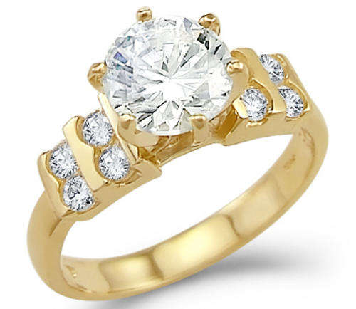 1.80 Cts Certified Designer Real Natural Diamond Wedding Yellow Gold Ring @ World Wide Free Shipping