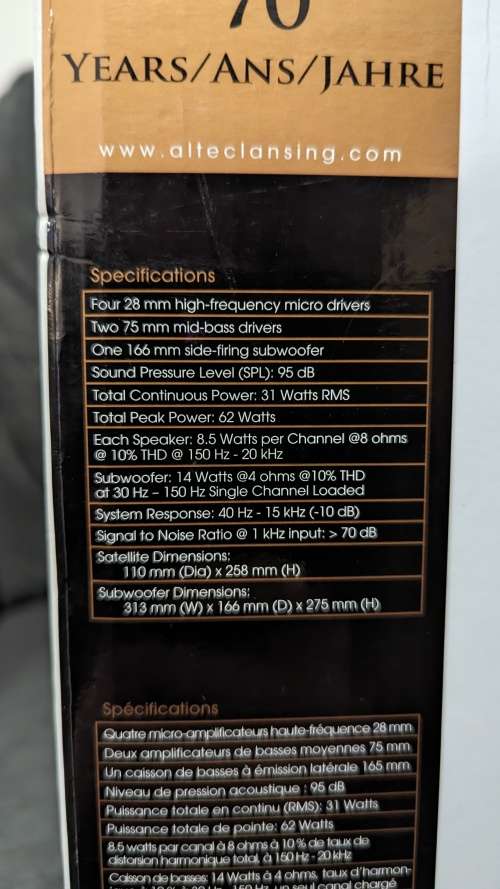 Altec Lansing vs4621 Speakers