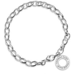 **Original & Authentic**Classic Sterling Silver Small Link Charm Bracelet by Thomas Sabo Charm Club