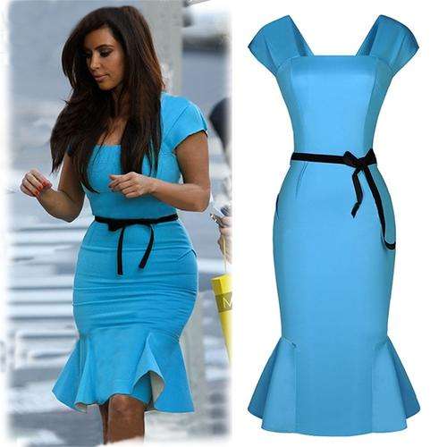 Bodycon Pencil Skirt Knee Dress