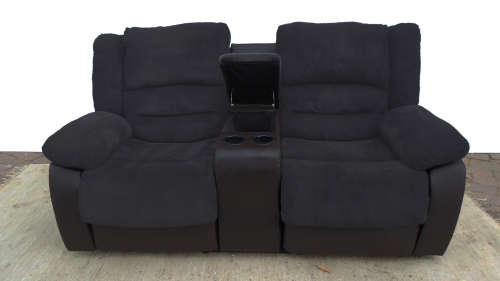 XXL Charcoal and Chocolate Recliner Suite