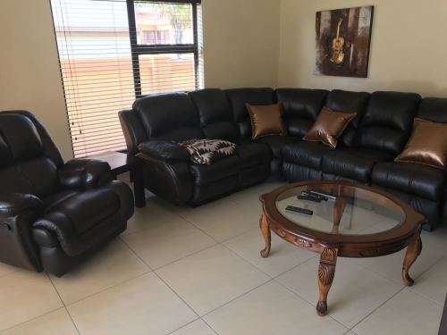 JUNE SAVER SALE Etosha Corner Recliner CINEMA SUITE 6 SEATER + 2 x Single Full Recliner Sofa's