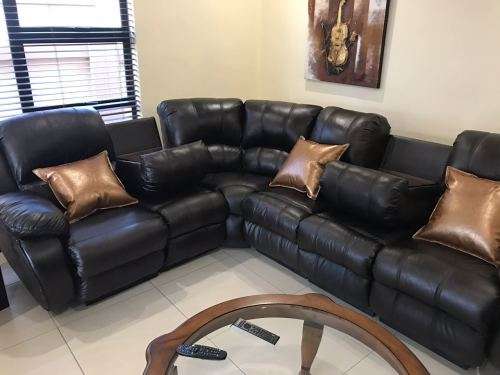 JUNE SAVER SALE Etosha Corner Recliner CINEMA SUITE 6 SEATER + 2 x Single Full Recliner Sofa's