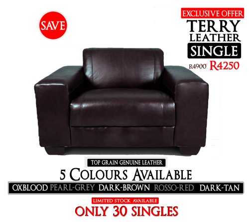 Terry Leather Single Arm Chair *Exclusive Offer*