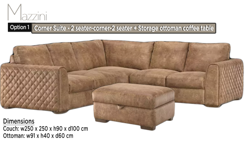 Mazzini Leather Couch