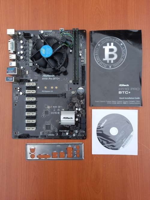 i3 7th Gen Motherboard Combo + 8GB Ram + CPU Fan (Asrock H110 Pro BTC+ Motherboard)