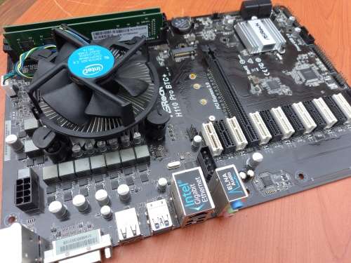 i3 7th Gen Motherboard Combo + 8GB Ram + CPU Fan (Asrock H110 Pro BTC+ Motherboard)