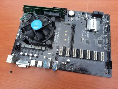 i3 7th Gen Motherboard Combo + 8GB Ram + CPU Fan (Asrock H110 Pro BTC+ Motherboard)