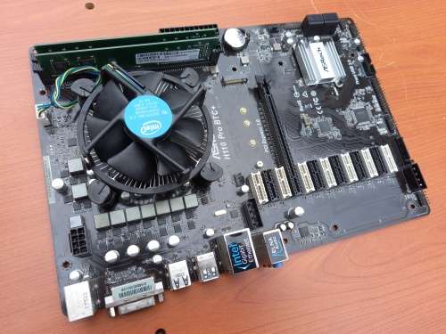 i3 7th Gen Motherboard Combo + 8GB Ram + CPU Fan (Asrock H110 Pro BTC+ Motherboard)
