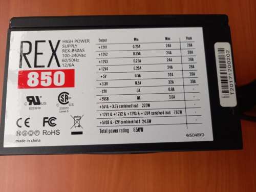 R3000 Retail | 850W REX Gaming Power Supply | Excellent Deal On Gaming PSU