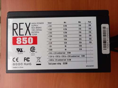 R3000 Retail | 850W REX Gaming Power Supply | Excellent Deal On Gaming PSU