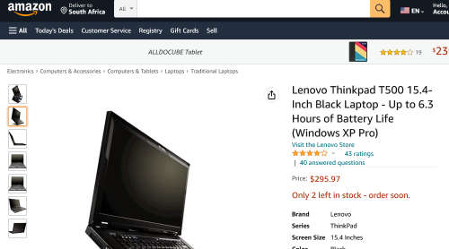 [RETAIL: R5143] Lenovo ThinkPad T500 Notebook | 2.53GHz CPU | 4GB Ram | Year End Clearance!!!