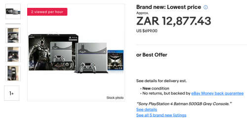 [FREE SHIPPING] Limited Edition 1TB PS4 Console | Batman Arkham Knight Edition | Retails: R12877