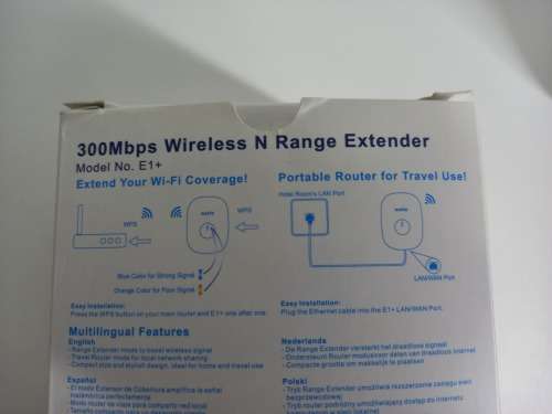 Netis 300Mbps Wireless Range Extender For Wi-Fi & Fibre | Model: E1+ | Portable Extender