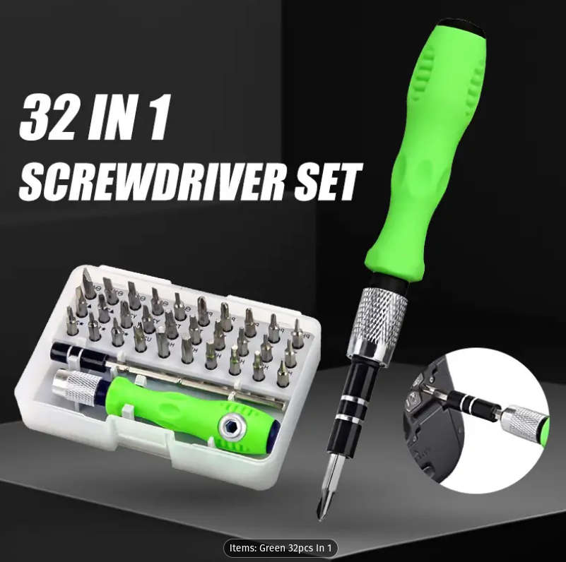 32 Piece Precision Screwdriver Set - Magnetic Tips - Corrosion-Resistant