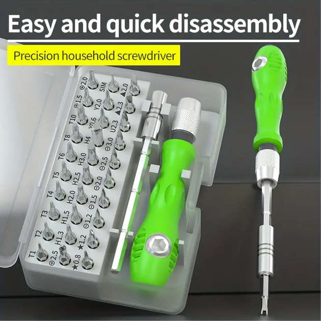 32 Piece Precision Screwdriver Set - Magnetic Tips - Corrosion-Resistant