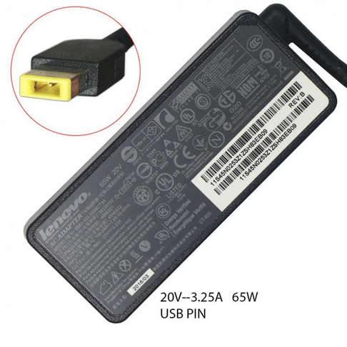 Genuine 65W Lenovo USB Laptop Charger - 20V/3.25A - Model: ADLX65NCT3A - Verified Working