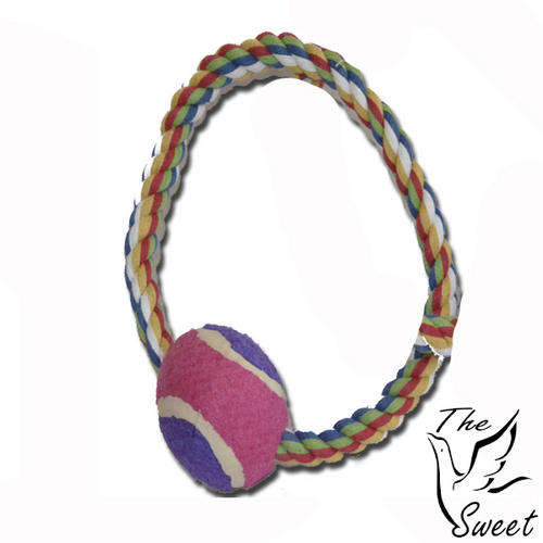 Ball on Rope Circle , Rope Toy for Dogs Medium