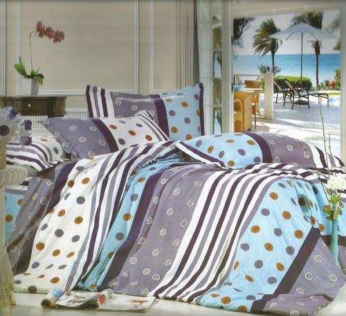 6 Piece - Cotton Feel - Bed Linen - Queen Size- Duvet Cover Set