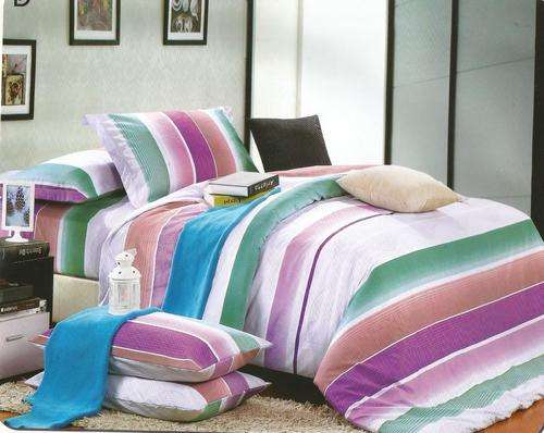 6 Piece - Cotton Feel - Bed Linen - Queen Size- Duvet Cover Set