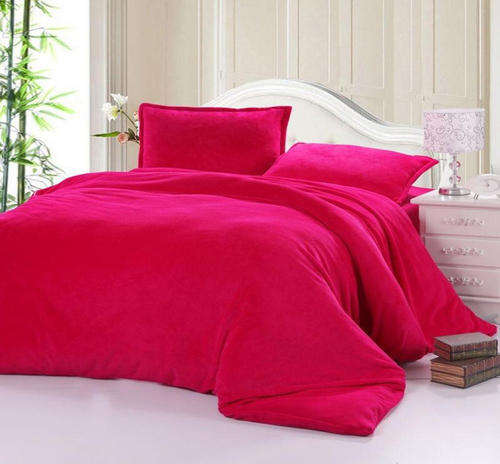 Bright Pink 6 Piece - Satin Feel - Bed Linen - King Size- Duvet Cover Set