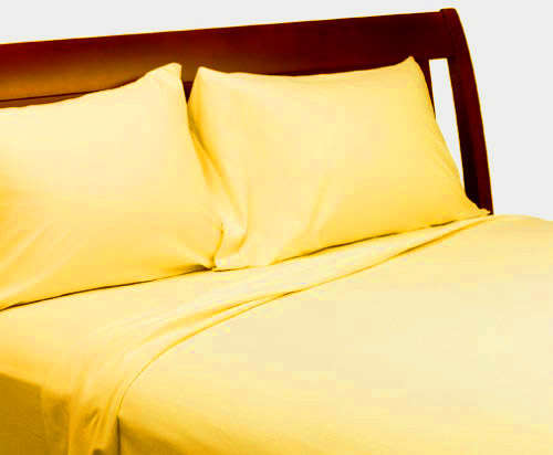 Yellow 6 Piece - Cotton Feel - Bed Linen - King Size- Duvet Cover Set