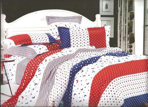 6 Piece - Cotton Feel - Bed Linen - Queen Size- Duvet Cover Set