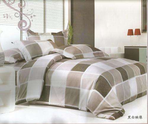 6 Piece - Cotton Feel - Bed Linen - Queen Size- Duvet Cover Set