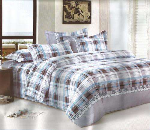 6 Piece - Cotton Feel - Bed Linen - Queen Size- Duvet Cover Set