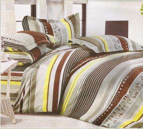 6 Piece - Cotton Feel - Bed Linen - Queen Size- Duvet Cover Set