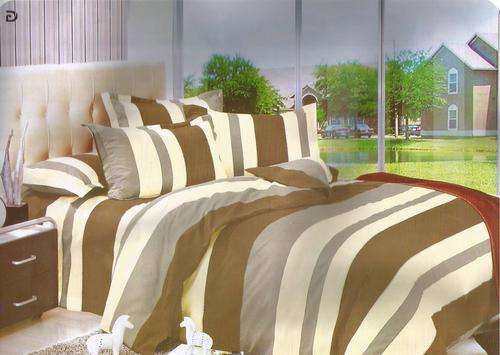 6 Piece - Cotton Feel - Bed Linen - Queen Size- Duvet Cover Set