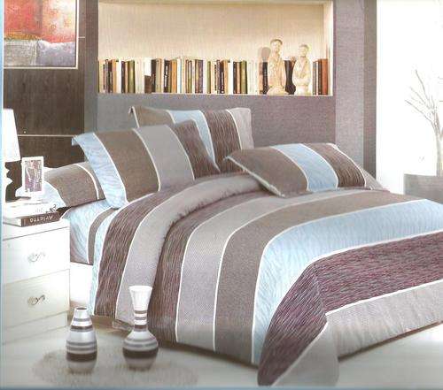 6 Piece - Cotton Feel - Bed Linen - Queen Size- Duvet Cover Set