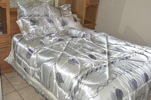 Comforter Set - Silver 7 Piece - Queen Size Comforter Set