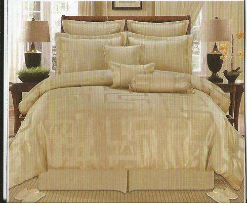 Comforter set - Light Golden 15 Piece - Queen Size Comforter Set