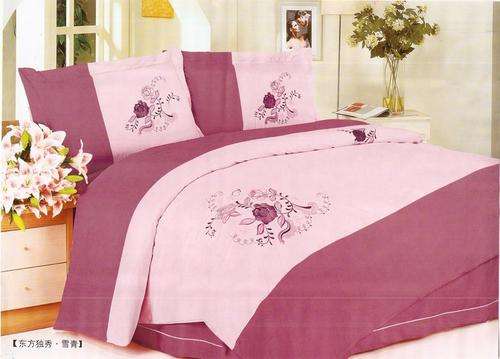 Purple and Pink - 6 Piece Quality Bed Linen - Double bed- Duvet Set