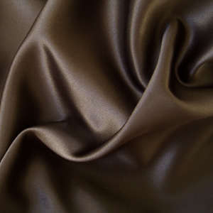 Brown Charmeuse Pure Silk Satin Feel - Double Bed Linen Set - 4 Piece