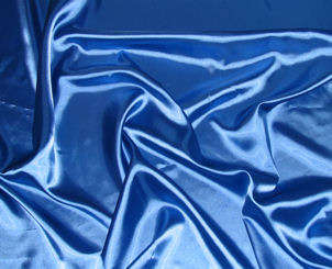 Blue Charmeuse Pure Silk Satin Feel - Queen Size Bed Linen Set - 4 Piece