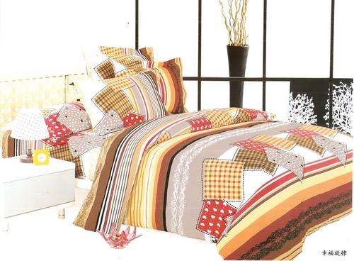 10 Piece - Cotton Feel - Printed - Quality Bed Linen - Double bed- Duvet & Curtain Set