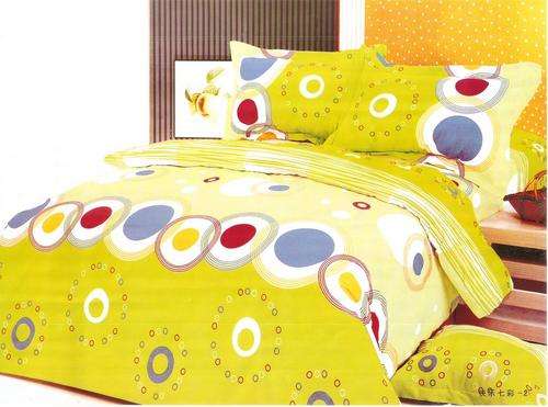 10 Piece - Cotton Feel - Printed - Quality Bed Linen - Double bed- Duvet & Curtain Set