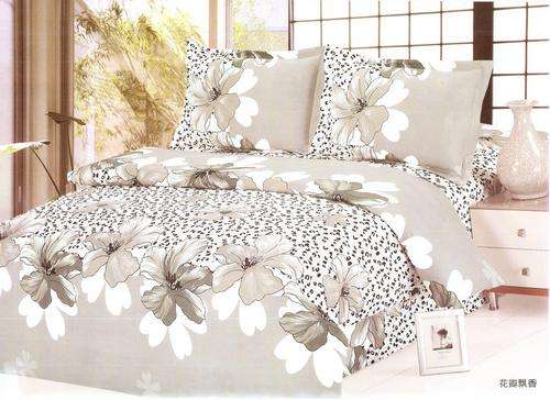 10 Piece - Cotton Feel - Printed - Quality Bed Linen - Double bed- Duvet & Curtain Set