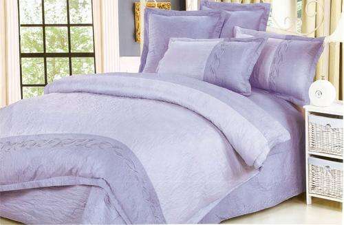 Light Blue - 6 Piece Embossed and Embroidered - Double bed- Duvet Set