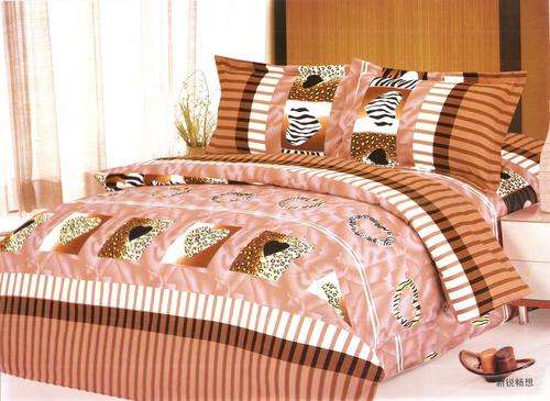 6 Piece - Cotton Feel - Printed - Quality Bed Linen - Double bed- Duvet Set