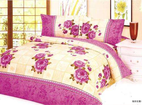 10 Piece - Cotton Feel - Printed - Double bed- Duvet & Curtain Set