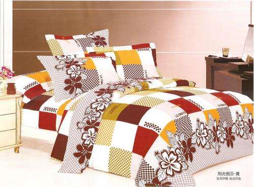 6 Piece - Cotton Feel - Printed - Bed Linen - Double bed- Duvet Set