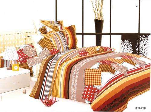 6 Piece - Cotton Feel - Printed - Bed Linen - Double bed- Duvet Set